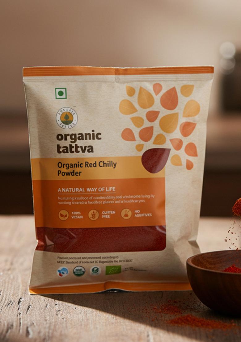 ORGANIC TATTVA Tattva, Red Chilli Powder, 100 gram | Lal Mirch Powder Pesticide and Chemical Free With Natural Oils Rich Aroma Naturally Gluten