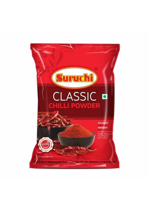 Suruchi Classic Chilli Powder - 500g | Spicy Red Chilly (Lal Mirch) Tikhi Mirchi Pure and Natural, No Artificial Colors (Pack of 1)