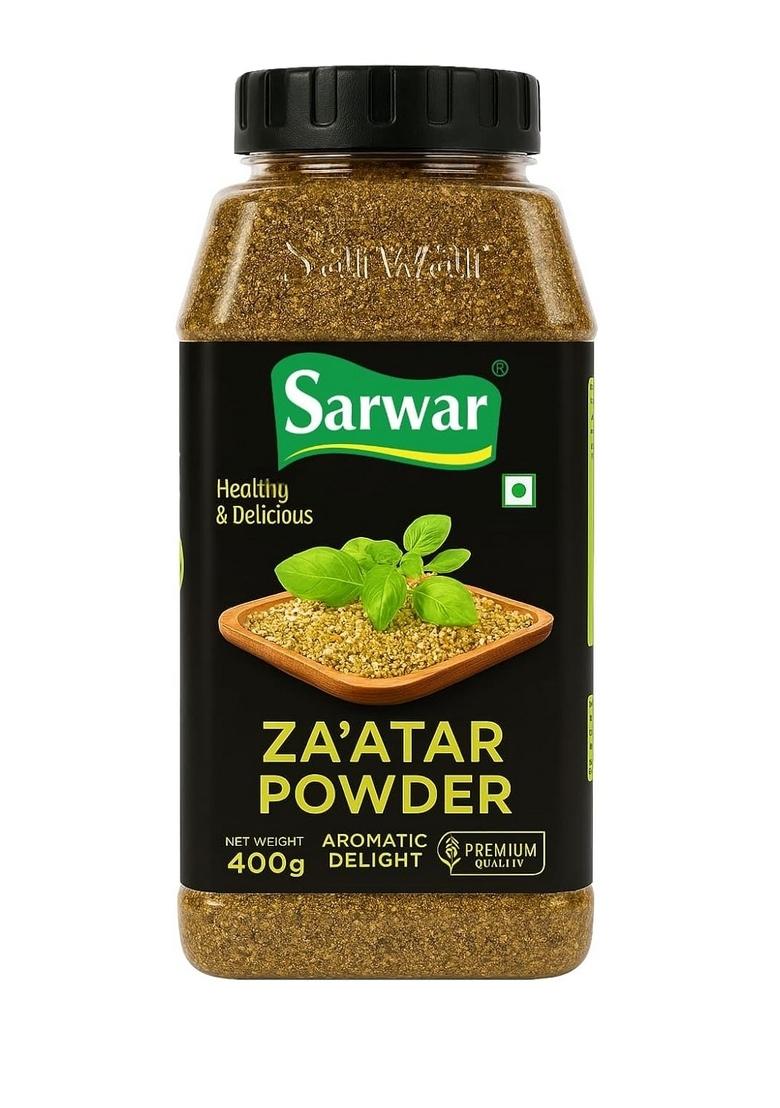 SARWAR Za atar Powder 400g Jar | Aromatic Middle Eastern Blend| spice mix| Authentic (Seasoning) Herb For Cooking| Blend