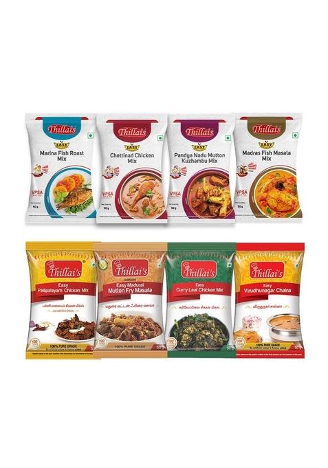 Thillai's Easy Chicken, Mutton, Fish Masala Combo