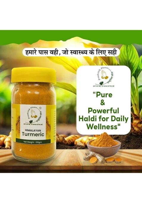Praakritik Please Himalayan Turmeric Powder, 100g, Pure Spice from Uttarakhand