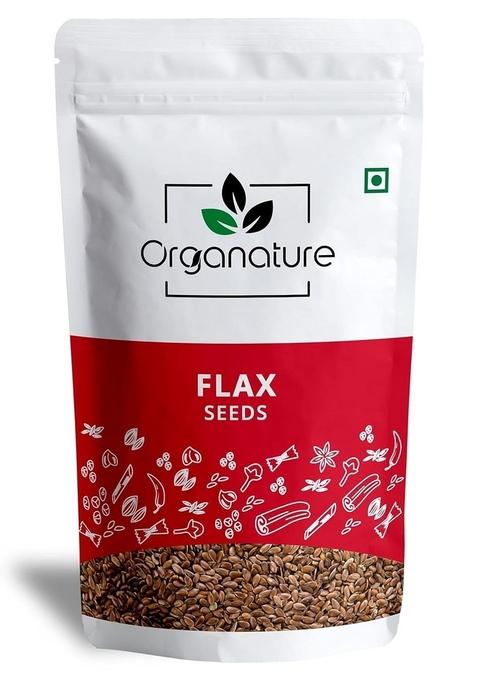Organature Fresh Raw Flax Seeds | Alsi Diet Food Agase Beeja Aali Vidhai - Pack of (350 Grams)