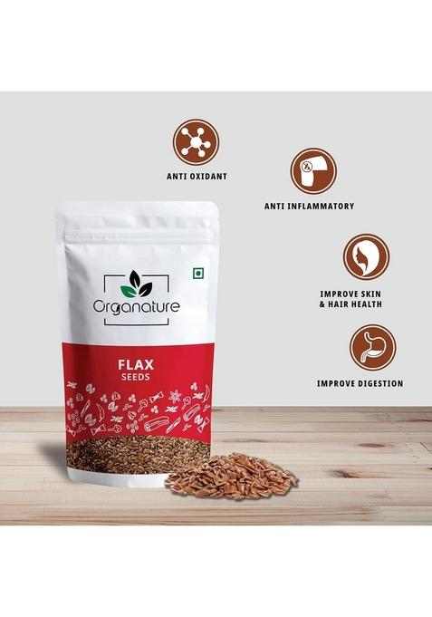 Organature Fresh Raw Flax Seeds | Alsi Diet Food Agase Beeja Aali Vidhai