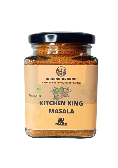 INDIANA ORGANIC Kitchen king Masala Powder | Authentic Fusion of 22 spices All in one spice mix - 150 Gram Freshlyu ground packed on order No onion & gralic.