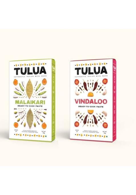 Tulua Malaikari + Vindaloo Ready to Cook Paste | Cooking 1 Pack Serves 4-6 No Preservatives 2x160gms