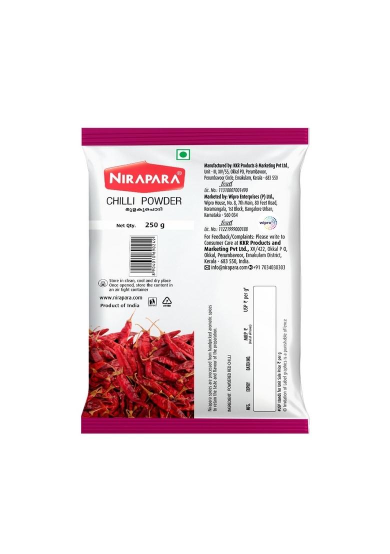 Nirapara Chilly Powder For Incredible Recipes|Chilli Fiery Flavour & Taste|Perfectly Grounded Rich Texture Colour|No Artificial Flavours Colours|Hygienically Packed
