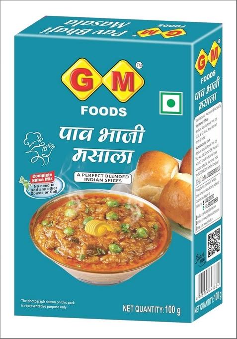 GM FOODS Pav Bhaji Masala 100g (Pack of 2) | Authentic Mumbai Style Spice Mix No Need for Extra Salt or Spices Perfect Blend Indian Delicious Street at Home