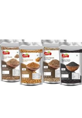 BOKF Methi, Jeera, Ajwain & Kalonji Seeds Combo Pack (50g Each) | Natural Whole Spices for Digestion Immunity 200g total