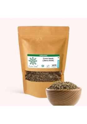 Pure Tree Certified Organic Jeera Seeds | 250 g Cumin Sabut Whole Spices Jeelakarra Zeera For Curries & Veg