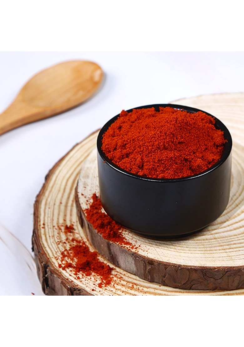 CRISTA Kashmiri Chilli Powder | Laal Mirch with Natural Oils Zero added Colours, Fillers, Additives & Preservatives Mild Spicy Grade Vibrant Red Colour 100 gms - Indya