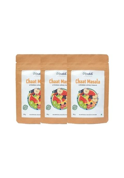 AVADATA ORGANICS - The healthy way of life Chaat Masala Powder, 50g | Premium Spice Blend, 100% Pure and Natural, Perfect for Flavoring Indian Snacks Hygienically Packed Spices & Herbs No Added Sugar Additives Preservatives