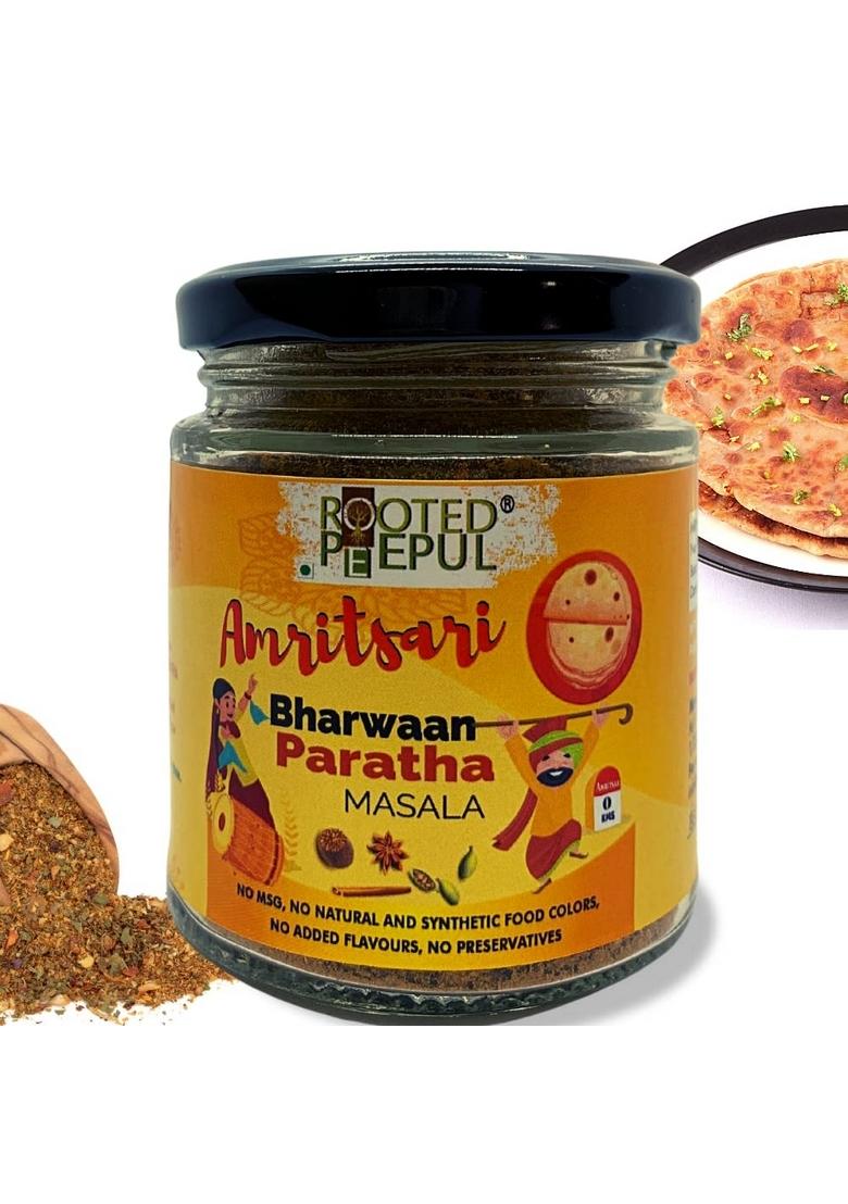 ROOTED PEEPUL Amritsari Bharwaan Paratha Masala| No Preservatives- 100% natural and pure ingredients| More Spice less Chilli| 75gm