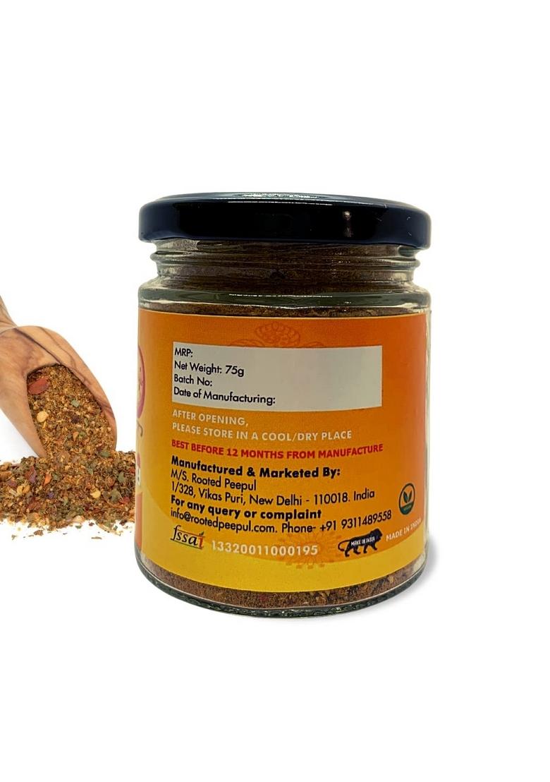 ROOTED PEEPUL Amritsari Bharwaan Paratha Masala| No Preservatives- 100% natural and pure ingredients| More Spice less Chilli| 75gm