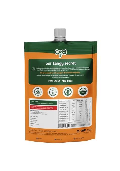 CURRYiT Tamarind Paste 100g (Pack of 3) | Rich & Tangy Imli Taste Authentic Flavour for Sambhar, Rasam Traditional Dishes Ready-to-Use Chutney Samosa, Pakoras Snacks No Preservatives