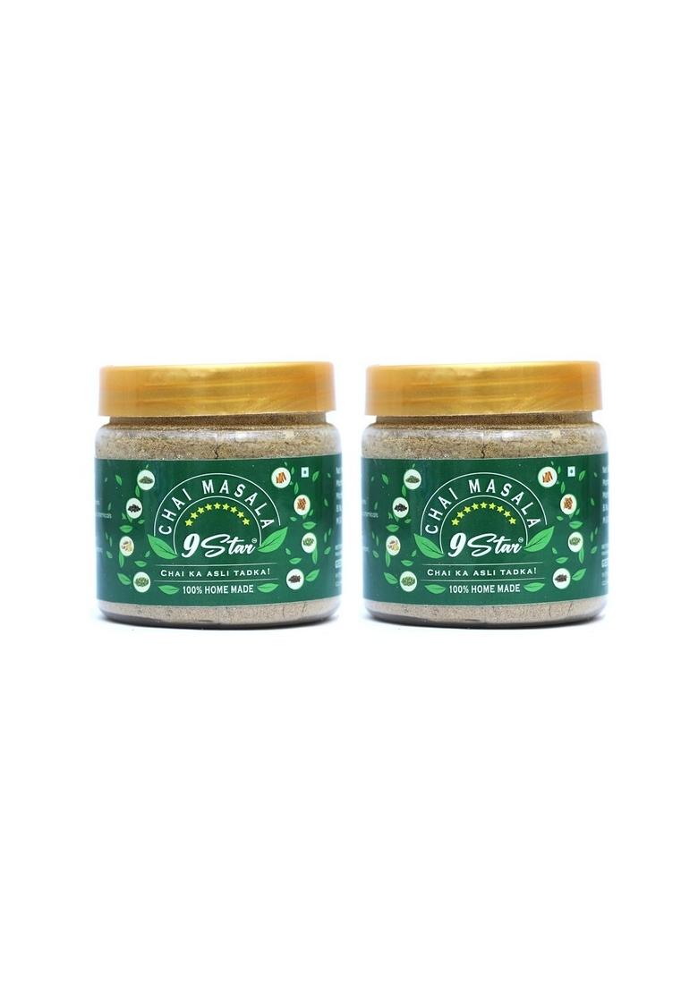 9Star Chai Masala 100% Homemade Tea Powder |100 gram (pack of 2) | Kadak, Aromatic, Fresh, Flavourful & Organic With More Than 9 Natural Spice Ingredients