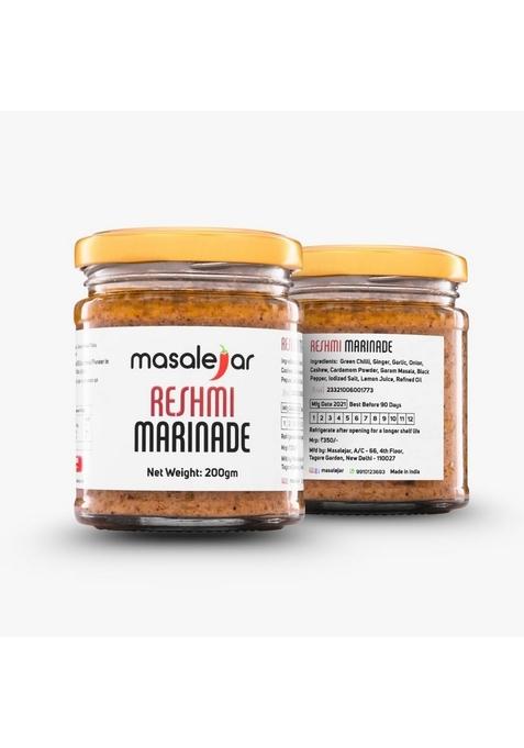 masalejar Ready to Cook Chicken & Paneer Reshmi Marinade Malai Tikka Masala Spice Mix 200gm Serves 5-6 | Veg Non-Veg Just No added Preservatives Pack of 1X200 Gram