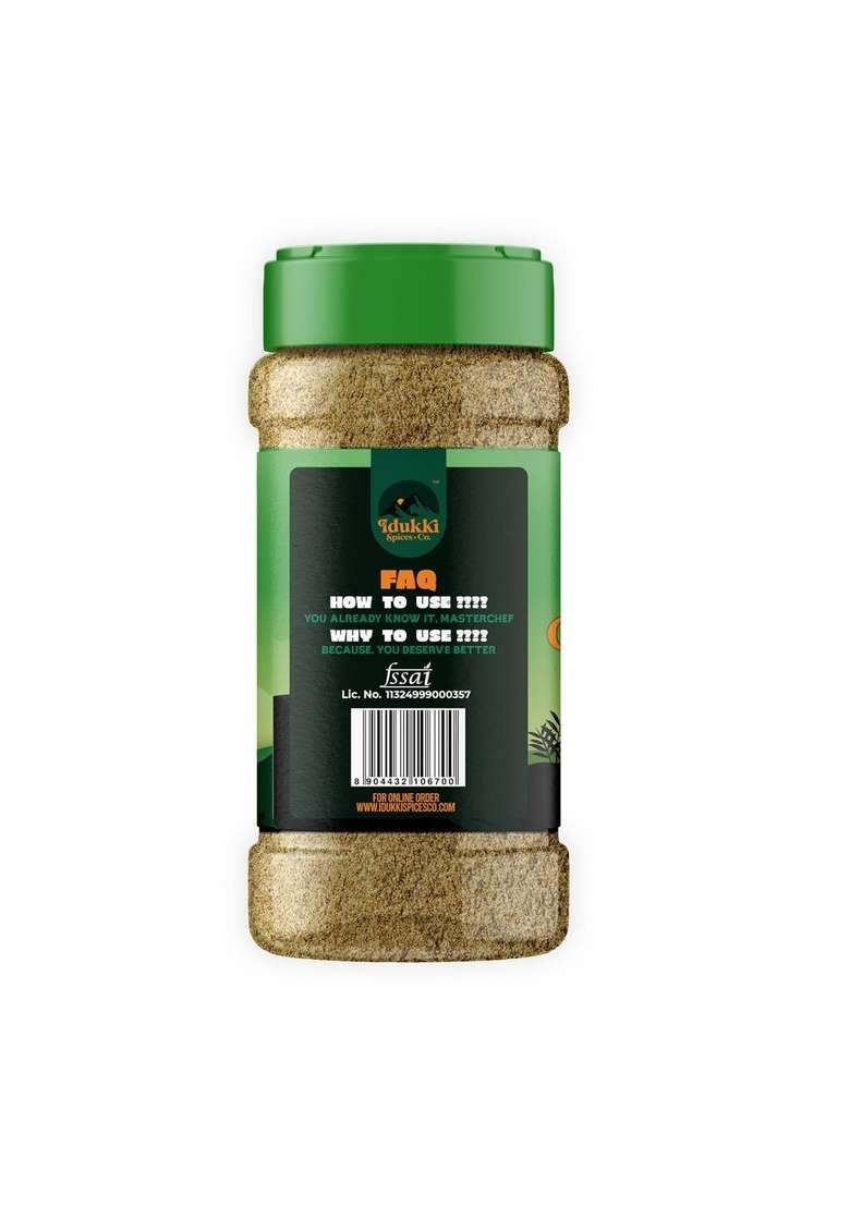 Idukki Spices & Co. Green Cardamom Seed Powder (Elaichi Powder), Only Seeds No Husk | Sprinkler (Easy to Use) 45g - Indya