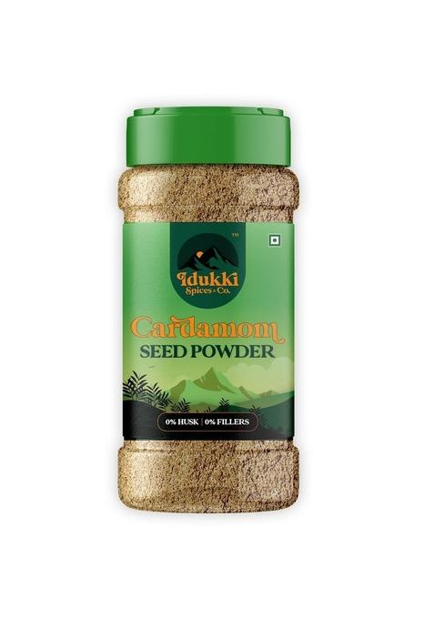 Idukki Spices & Co. Green Cardamom Seed Powder (Elaichi Powder), Only Seeds No Husk | Sprinkler (Easy to Use) 45g