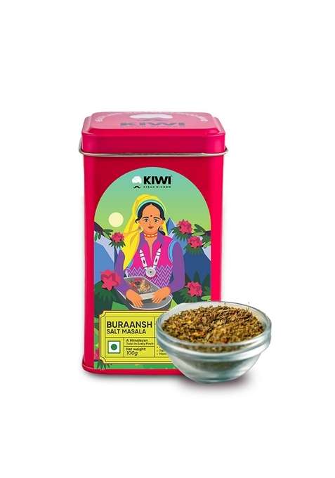 Kiwi Kisan Window Buraansh Salt Masala 100G All Natural Pizza Oregano Seasoning Italian Food Multi Purpose 100% No Msg Healthy Spice Blend For Pizza Pasta Salad Garlic Bread Popcorn More Premium Himalayan Herbs Spices Zero Preservatives Artifica