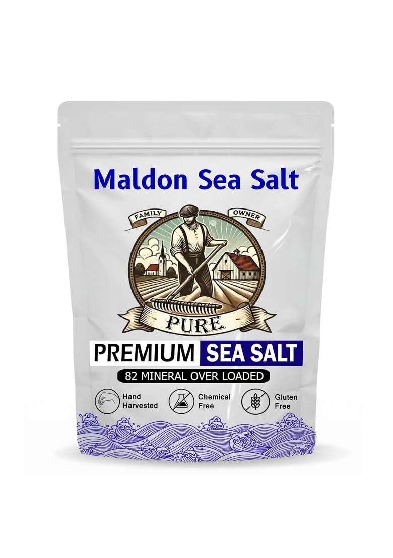 US Labs Extra Special Maldon Sea Salt Flakes - for Cooking and Seasoning with 82 Mineral Overload Formula - Indya