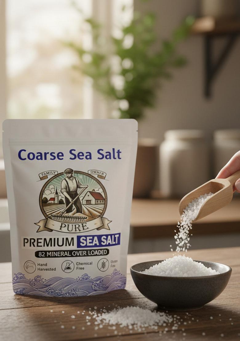 LibidSafe Natural Organic Coarse Celtic Sea Salt Unrefined, Gurmat Salt, Pure Mineral Rich for Flavorful Cooking, Baking, Grilling & Seasoning Ideal Everyday Use With Health Benefits (400 gm)