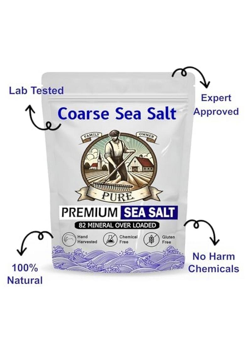 LibidSafe Natural Organic Coarse Celtic Sea Salt Unrefined, Gurmat Salt, Pure Mineral Rich for Flavorful Cooking, Baking, Grilling & Seasoning Ideal Everyday Use With Health Benefits (400 gm)