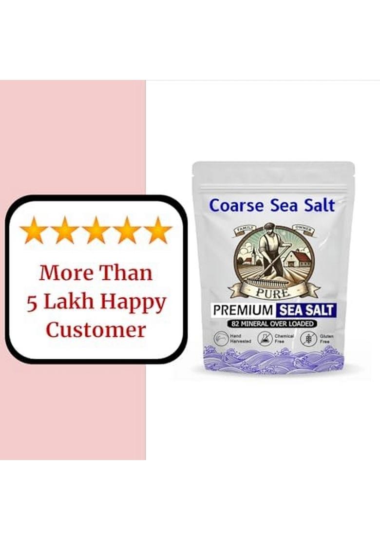 LibidSafe Natural Organic Coarse Celtic Sea Salt Unrefined, Gurmat Salt, Pure Mineral Rich for Flavorful Cooking, Baking, Grilling & Seasoning Ideal Everyday Use With Health Benefits (400 gm)
