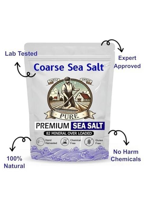 LibidSafe Natural Organic Coarse Celtic Sea Salt Unrefined, Gurmat Salt, Pure Mineral Rich for Flavorful Cooking, Baking, Grilling & Seasoning Ideal Everyday Use With Health Benefits (400 gm)