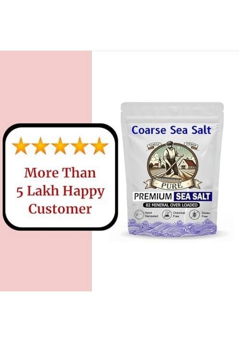 LibidSafe Natural Organic Coarse Celtic Sea Salt Unrefined, Gurmat Salt, Pure Mineral Rich for Flavorful Cooking, Baking, Grilling & Seasoning Ideal Everyday Use With Health Benefits (400 gm)