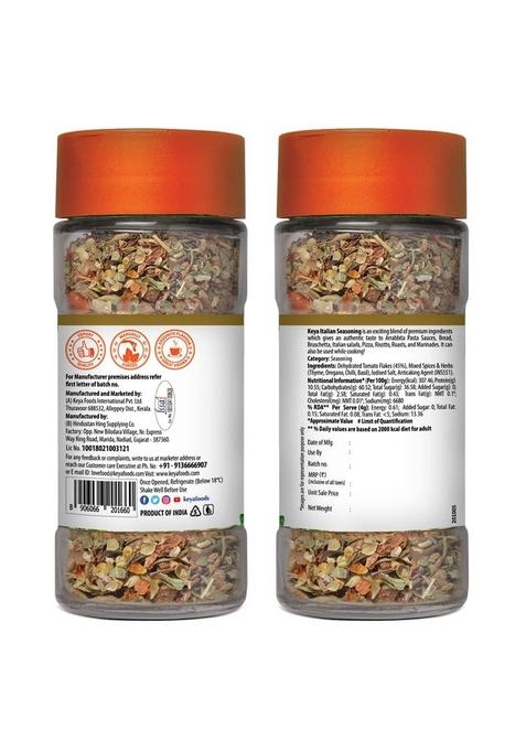 KEYA Italian Seasoning | Glass Bottle Handpicked Dried Herbs 35gm All Natural & Healthy Spice Blend for Pizza, Pasta| Premium and Spices I No Preservatives Pack 2