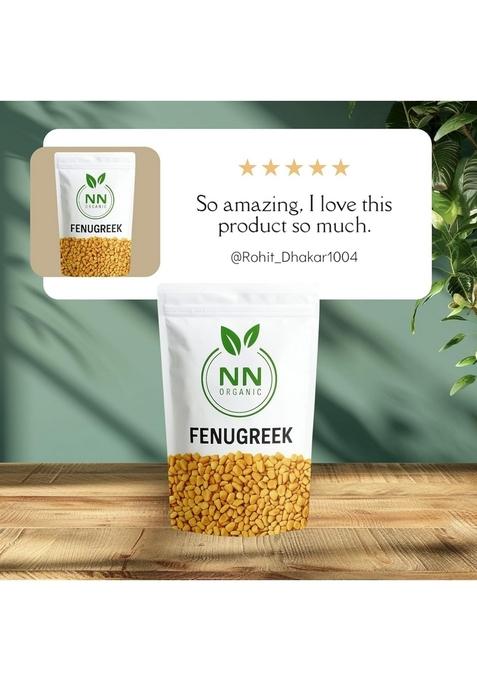 NNorganic Fenugreek Seed | Methi dana Seeds Whole 1KG For Your Hair Growth & Health Care No Added Preservatives Pack of