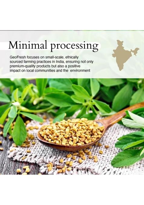 Geo-Fresh Organic Fenugreek Powder, 65g| Methi Powder|Rich in Anti-oxidants & Vitamins| For Healthy Hair Skin| 100% Organic, Non-GMO, USDA Certified, Jaivik Bharat Certified