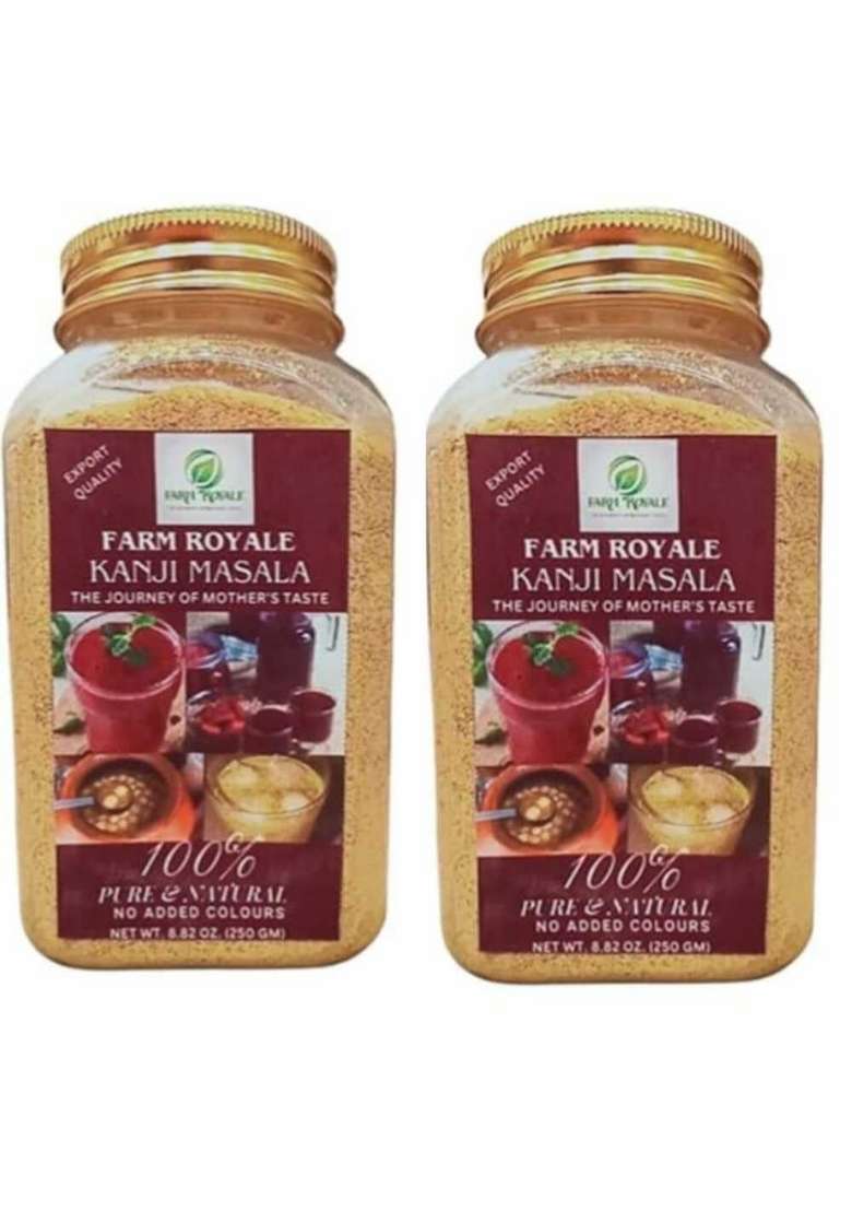 Farm Royale Kanji Masala Powder 1+1 combo-(250gm & 250gm) - Premium Export Quality for Carrot and Vada Kanji, 100% Pure, Natural, handmade by women workers - Indya