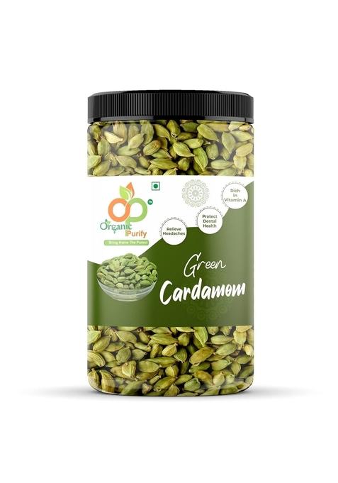 ORGANIC PURIFY Cardamom Green Whole 300g, Sabut Hari Elaichi Grade - Big Size 300gm Jar Pack