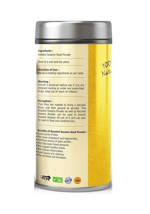 AGRI CLUB Roasted Sesame Seed Powder 200gm, Safed Til