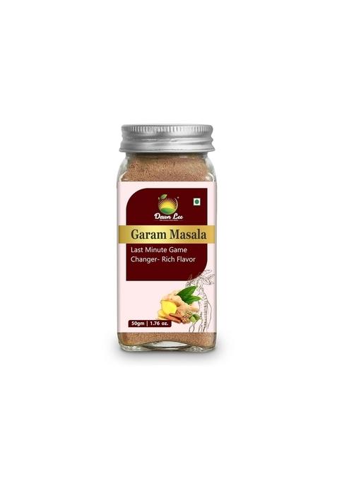 Dawn Lee ( 18th Century Goodness ) Garam Masala- Without Red Chilli Free and Cassia - Shahi masala 100% Natural- Preservatives Best Recipe for Snacks Veggies Salad Toppings- No Enriched with Ceylon Cinnamon & Black Pepper- 50Gram