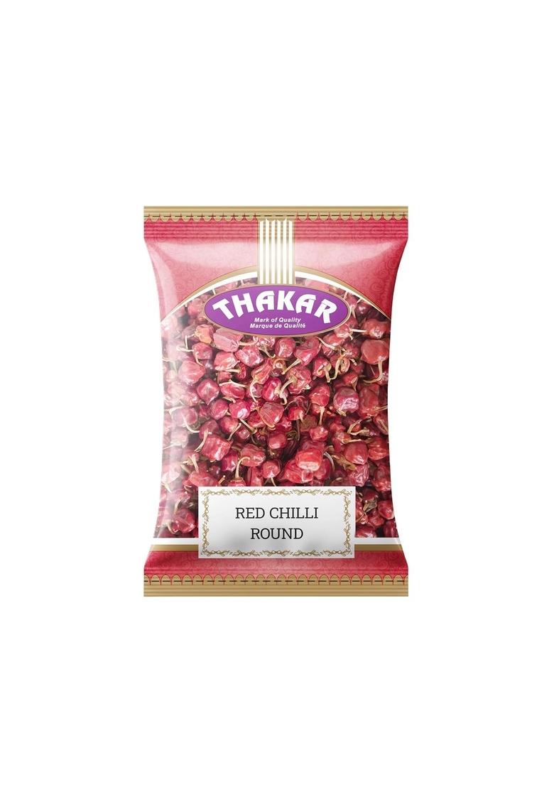 THAKAR Red Chilli Round Whole 200g | Dry Boriya RedChilli |Gol Mirchi |Round Chillies |Mundu Chili|Gundu Chilli| BoriyaChilli for Tadka |Chilli Pickle South Indian Chillies,