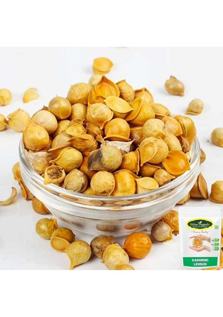Shine Organic Kashmiri Garlic (Lehsun), A Taste Of Himalayan Tradition, Premium Single Clove For Strong Immunity & Diabetes (50 gm) - Indya