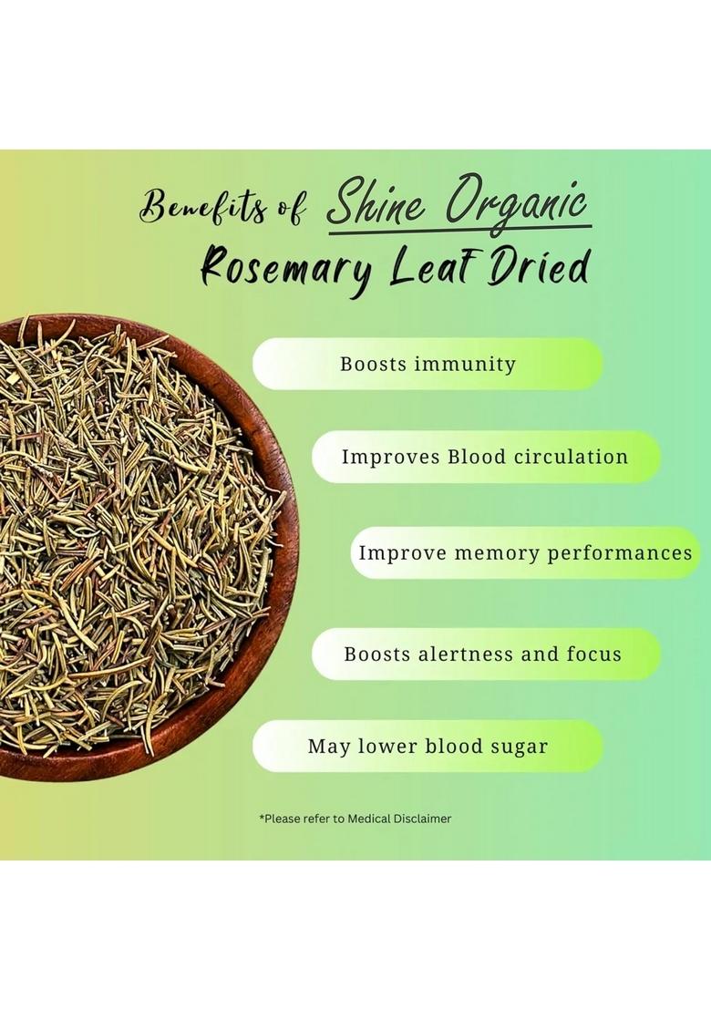 Herba Himalaya Rosemary Leaves | Use Seasoning, Leaf Tea, Water & Oil, (100% Natural) For Hair Growth (200 gm)