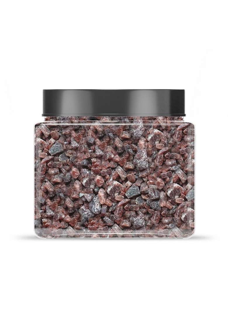 HILLS ORGANICS Himalayan Black Salt (Kala Namak) 250 gm | 100% Pure & Organic Natural Kaala Namak Use for Raita, Chaats, and Salads Substitute of White - Jar Pack - Indya