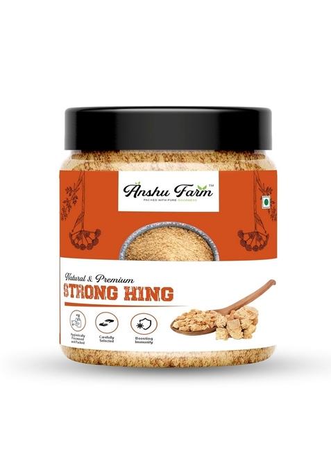 Anshu Farm Natural & Hing Powder | Asafoetida Blend for Cooking Aromatic Spice Enhancer Hygienically Packed 250g AF_HING_250G