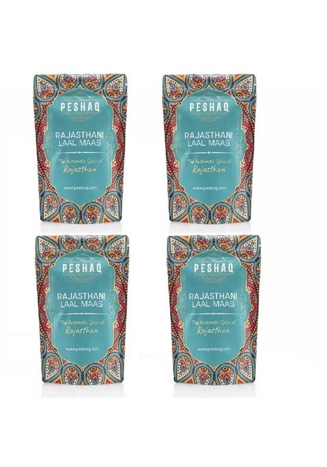 PESHAQ Peshaq's Rajasthani Laal Maas Masala | Traditional Raw Spice Blend Rich Taste and Aroma No Preservatives Colours or Artificial Ingredients Serves 4 to 6 Pack of