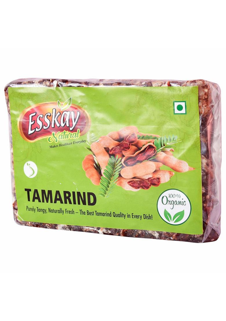 Esskay Natural Premium Tamarind 1 kg | Rich Tangy Flavor Ideal for Sambar, Rasam & Chutneys