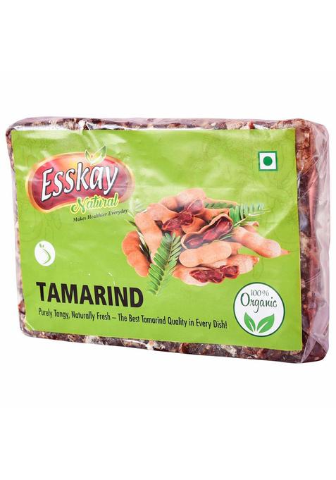 Esskay Natural Premium Tamarind 1 kg | Rich Tangy Flavor Ideal for Sambar, Rasam & Chutneys