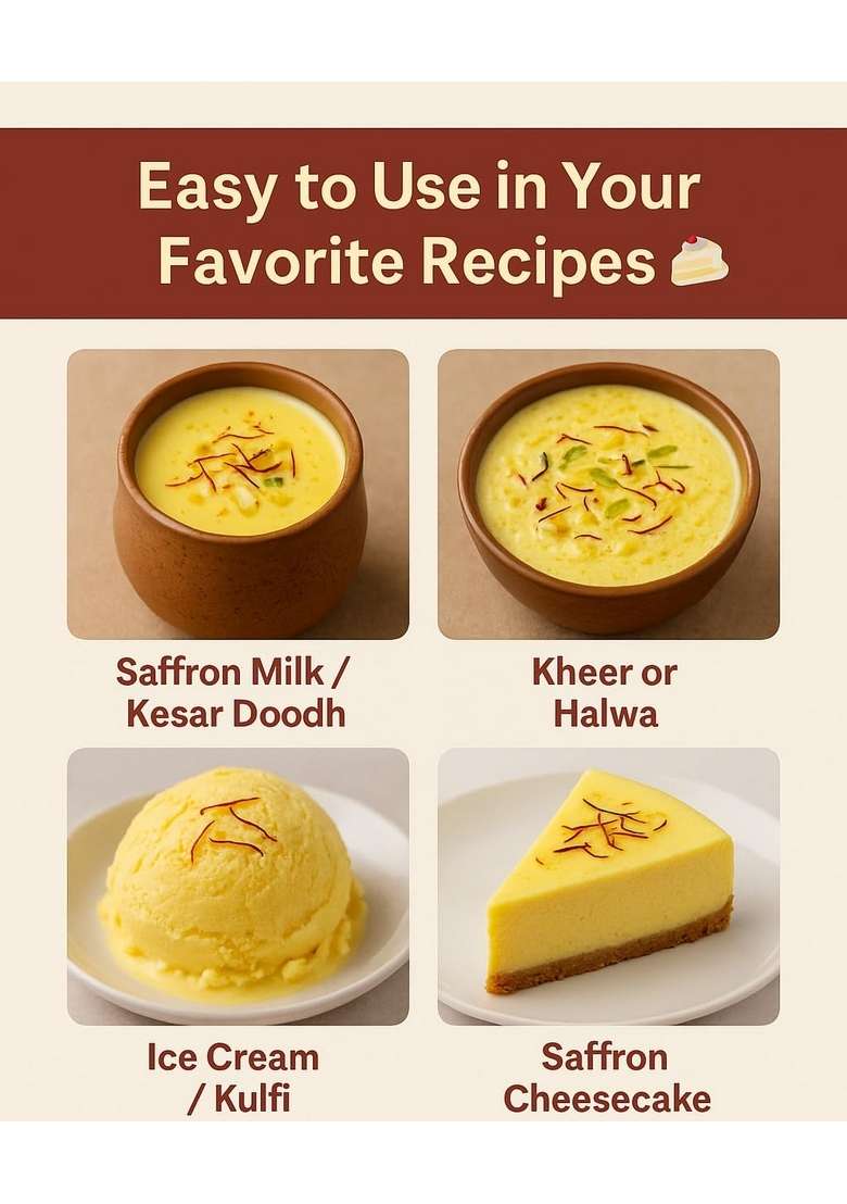 Carmine County Pure Saffron Paste 25g | Premium Grade All Natural Kesar Extract for Cooking, Baking, Desserts, Ice Cream & Sweets No Additives or Preservatives Rich Aroma, Flavor Golden Color - Indya