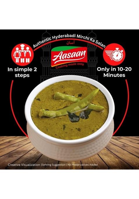 Aasaan Mirchi Ka Salan Premix 100gms, Ready to Cook Spice Mix, Instant Hyderabadi Premix, Easy Masala Mix (Pack of 2)