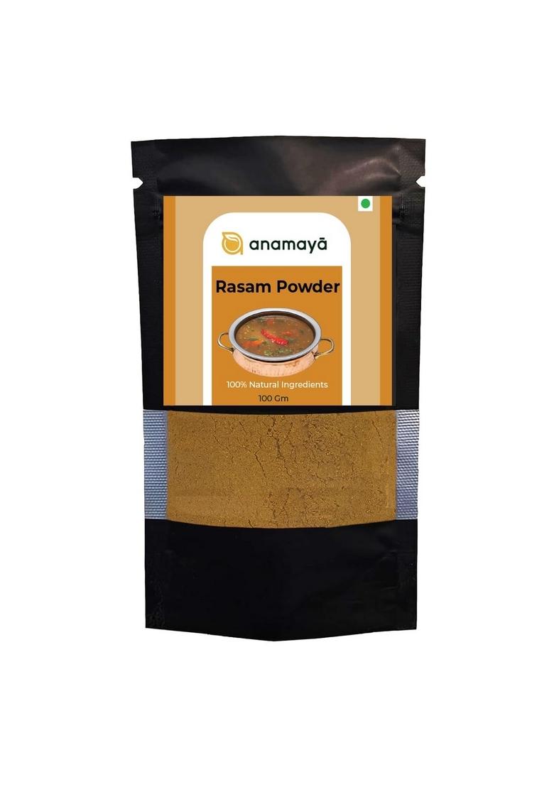 anamaya Rasam Masala Powder | Authentic from Erode Tamil Nadu Packed in an aesthetic resealable pouch Additives and Preservatives free 100 Gms pack