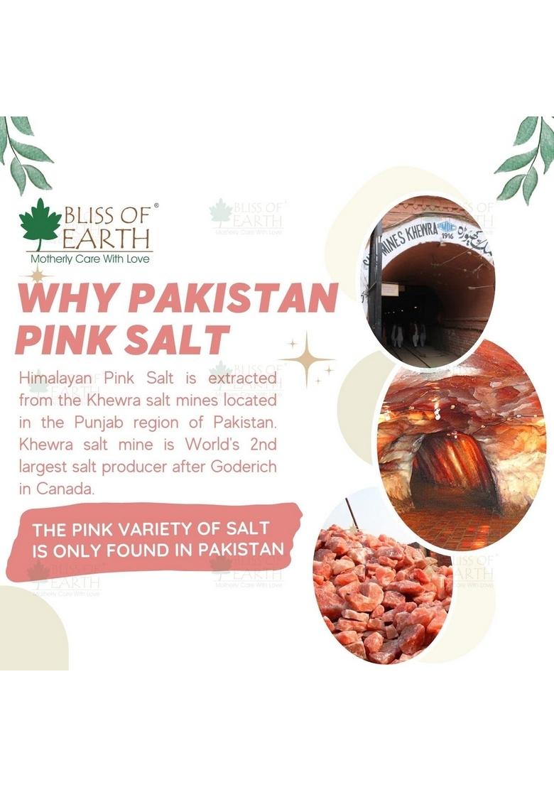 BLISS OF EARTH 1KG Granular Pakistani Himalayan Pink Salt Non Iodized for weight loss & Healthy Cooking, Natural Substitute White