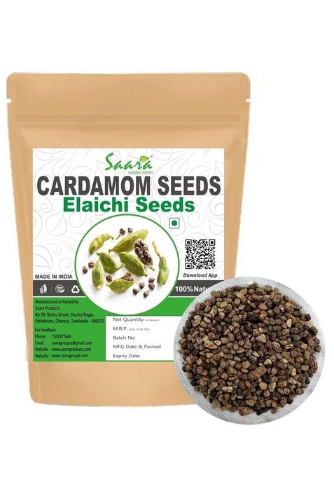 Saara HERBAL FRESH Cardamom Seeds, 150g, Elaichi Dana, Elakkai Vidhai, Velchi Seed, 150g