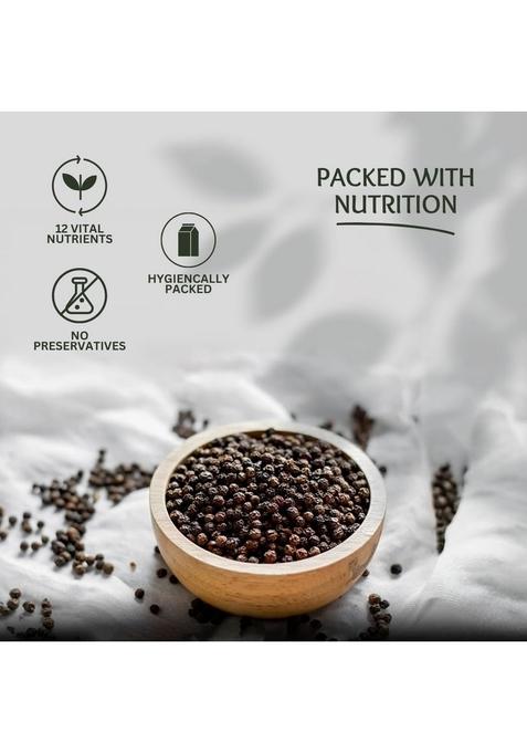 CardaMIST Idukki Black Pepper Whole | Premium Kali Mirch Sabut Natural Bold Peppercorns for Cooking & Seasoning Pure Fresh Spices Jar Pack Kitchen Use